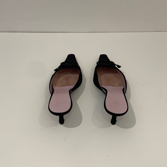 Vera Wang Black Buckle Slip On Heels Size EUR 40 - Picture 4 of 8